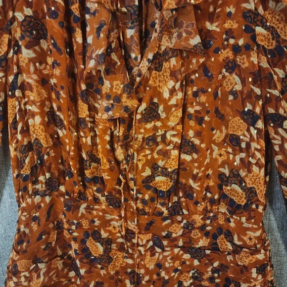 NWOT $595 Ulla Johnson Cecily Mini Dress Women's Poppy Rust Orange Size 6 - Picture 7 of 9